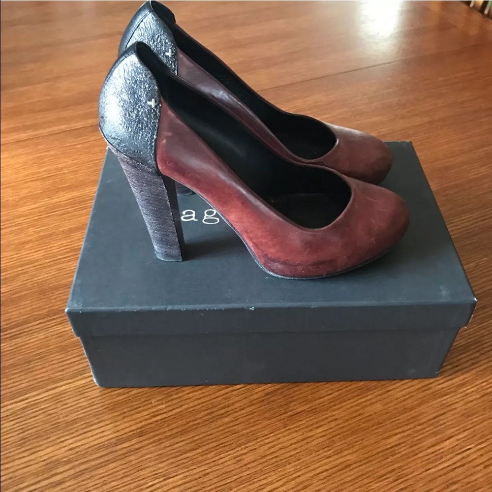 Rag+Bone Cleo Pump EU38.5 US8 Burgundy